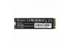 SSD Interní Verbatim Vi3000 M.2, 49373, 256GB, černý, 3300 MB/s-R, NVMe, 1300 MB/s-W