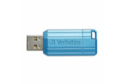 Verbatim USB flash disk, USB 2.0, 128GB, Store,N,Go PinStripe, modrý, 49461, pro archivaci dat