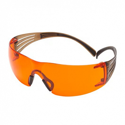 3M SF406SGAF-BLA Ochranné brýle, oranžový zorník, Anti-Fog / Anti-Scratch