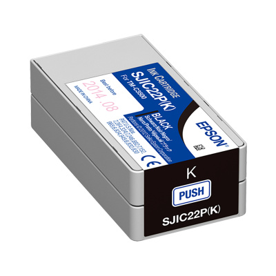 Epson SJIC22P(K) C33S020601 pro ColorWorks, černá (black) originální cartridge