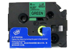 Kompatibilní páska s Brother TZ-711 / TZe-711, 6mm x 8m, černý tisk / zelený podklad
