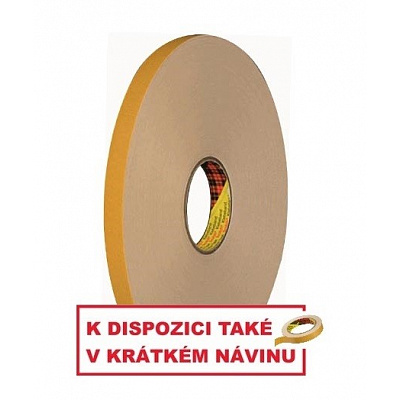 3M 9528W Pěnová oboustranně lepicí montážní páska, bílá, tl. 0,8 mm 19 mm x 66 m