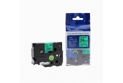 Kompatibilní páska s Brother TZ-751 / TZe-751, 24mm x 8m, černý tisk / zelený podklad