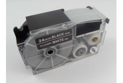 Kompatibilní páska s Casio XR-24ABK 24mm x 8m bílý tisk / černý podklad
