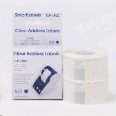 Seiko SLP-2RLC adresní štítky - transparentní, 28x89mm 130ks/role (obsahuje dvě role)