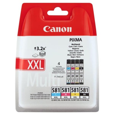 Canon CLI-581 XXL 1998C005 CMYK sada originální cartridge
