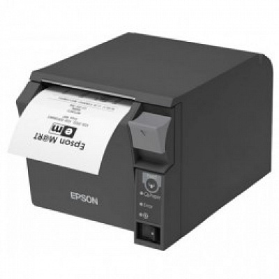 Epson TM-T70II C31CD38032 pokladní tiskárna, USB + serial, černá, řezačka, se zdrojem, rozbaleno