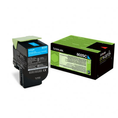 Lexmark 80C2SCE azurový (cyan) originální toner