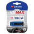 Verbatim 49808 Store N Go V3 MAX, USB flask disk, USB A 3.0, 128GB, s výsuvným konektorem, modrý