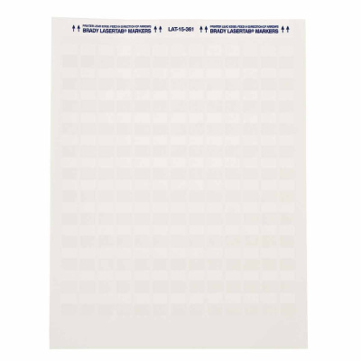 Brady LAT-19-361-1 / 029744, LaserTab Laser Printable Labels, 25.40 mm x 80.44 mm