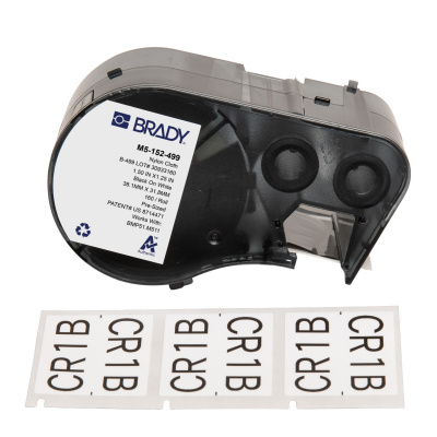 Brady M5-152-499 / 170930, 38.10 mm, Nylon, černý tisk / bílý podklad