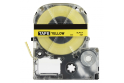 Epson SK12Y, 12mm x 5m, černý tisk / fluorescenční žlutý podklad, kompatibilní páska