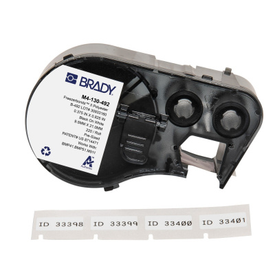 Brady M4-130-492 / 170779, 20.96 mm, Polyester, černý tisk / bílý podklad