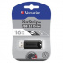 Verbatim 49316 Store N Go PinStripe, USB flask disk, USB A 3.0, 16GB, s výsuvným konektorem, černý