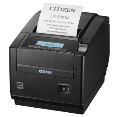 Citizen CT-S801III CTS801IIIS3NEBPXX pokladní tiskárna, 8 dots/mm (203 dpi), cutter, USB, black