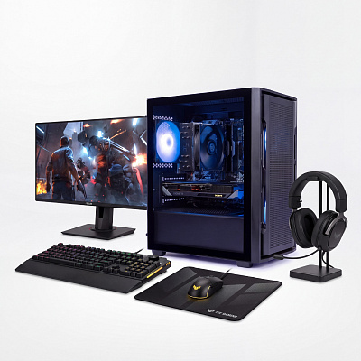 Herní PC set Raiko - RX 9060 XT 8GB / 16GB, AMD Ryzen 7 5800X + ASUS TUF Bundle