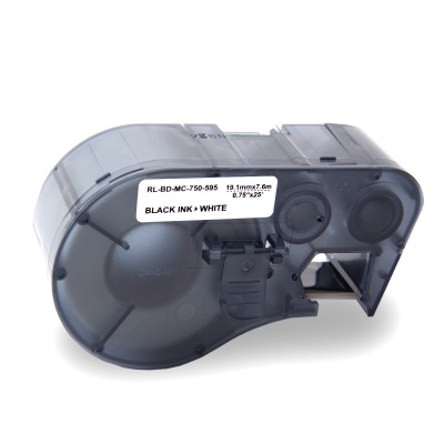 Brady MC-750-595-WT-BK / 143372, Labelmaker Tape, 19.05 mm x 7.62 m, černý tisk / bílý podklad, kompatibilní páska