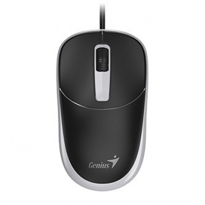 Myš drátová, Genius DX-123, černo-šedá, optická, 1200DPI