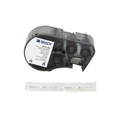 Brady M4-81-488 / 170774, 48.26 mm, Polyester, černý tisk / bílý podklad
