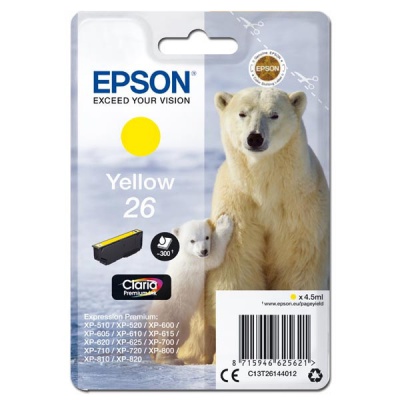 Epson T26144012, T261440 žlutá (yellow) originální cartridge