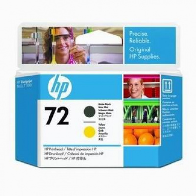 HP C9384A, 72 matná černá/žlutá (matte black/yellow) originální tisková hlava