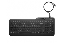 HP 400 Backlit klávesnice drátová (USB) CZ, černá