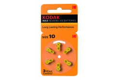 Baterie jednorázová zinkovzdušná, speciální, P10, 1.45V, Kodak, blistr, 6-pack, KOD-P10BL6, zinkovzdušná