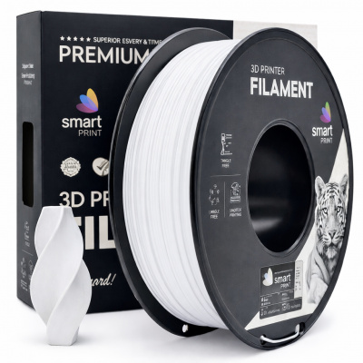 Smart Print FG-S187-E1, 3D filament, PETG, White, 3kg, 1,75mm
