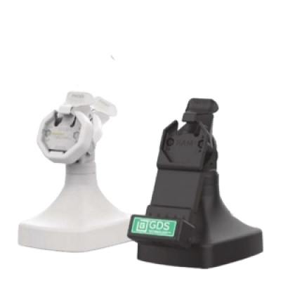 RAM Mounts GDS Uni-Conn Stand Docking Station with Key Locking (Right) - Rotatable & Tiltable - USB-C Connector - Rear Pogo Pads - Gray