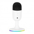 Marvo, herní/streamovací mikrofon, MIC-06, bílá, RGB podsvícení, vstup pro sluchátka