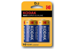 Baterie jednorázová alkalická, tužková, LR20, 1.5V, Kodak, blistr, 2-pack, KOD-LR20MAX, Alkaline Max
