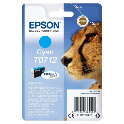 Epson T07124012 azurová (cyan) originální cartridge
