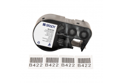 Brady M4-49-422 / 170739, 25.40 mm x 25.40 mm, Polyester, černý tisk / bílý podklad