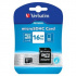 Verbatim 44082 Micro Secure Digital Card Premium, paměťová karta, micro SDHC, 16GB, UHS-I U1 (Class 10), s adaptérem
