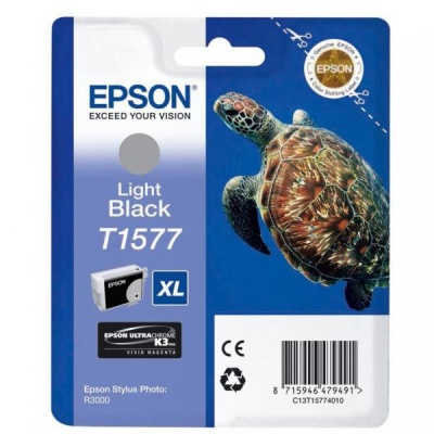 Epson T1577 C13T15774010 světle černá (light black) originální cartridge