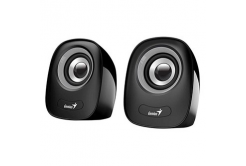 Genius reproduktory SP-Q160, 2.0, 6W, černošedé, regulace hlasitosti, stolní, 3,5 mm jack (USB), 150Hz-20kHz