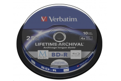 VERBATIM MDisc BD-R(10-pack)Spindle/4x/25GB