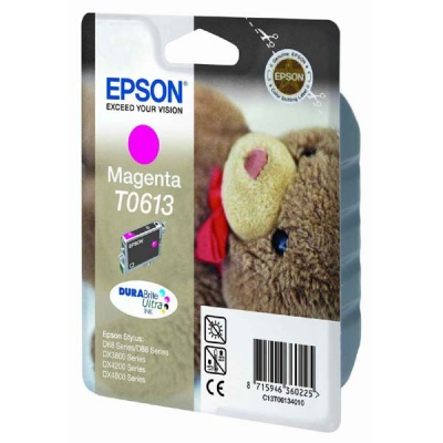 Epson T0613 purpurová (magenta) originální cartridge