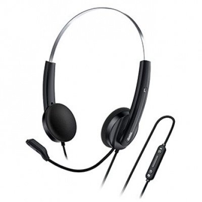 Genius HS-220U AI, sluchátka s mikrofonem, drátováčerná, 2.0, uzavřená, USB - C