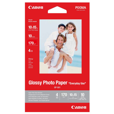 Canon GP-501 0775B005 Photo paper glossy, foto papír, lesklý, bílý, 10x15cm, 4x6", 210 g/m2, 10 ks