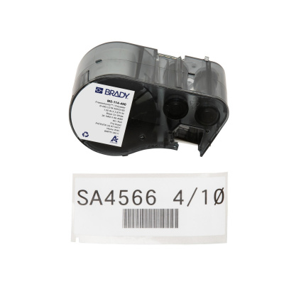 Brady M5-114-490 / 170891, 38.10 mm, Polyester, černý tisk / bílý podklad