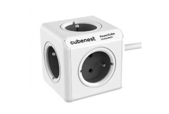 Cubenest - PowerCube, 1.5m, Extended, šedá, POWERCUBE, 5x zásuvka