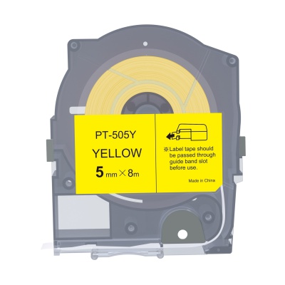 Max LM-505Y, 5mm x 8m, žlutá kompatibilní páska