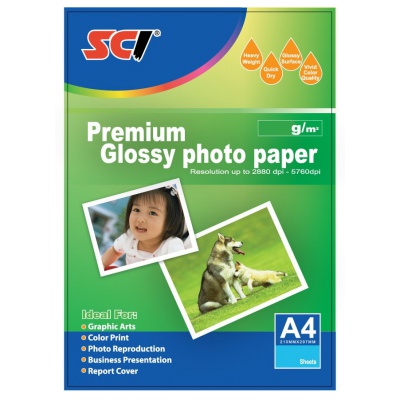 SCI GPP-230 Glossy Inkjet Photo Paper, 230g, A4, 20 listů, lesklý fotopapír