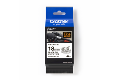 Brother TZ-FX241 / TZe-FX241, 18mm x 8m, černý tisk/bílý podklad, originální páska