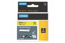Dymo Rhino 1734525, S0773850, 24mm x 3,5m černý tisk / žlutý podklad , originální páska
