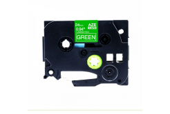 Kompatibilní páska s Brother TZ-755 / TZe-755, 24mm x 8m, bílý tisk / zelený podklad