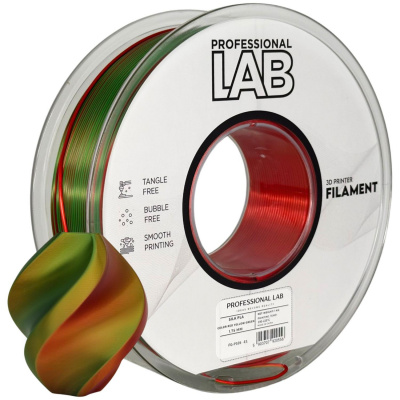 Professional Lab FG-P105-E1, 3D filament, PLA Tri Color, Red Yellow Green, 1kg, 1,75mm
