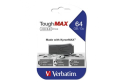 Verbatim USB flash disk, USB 2.0, 64GB, ToughMAX, černý, 49332, USB A, kompozitní materiál KyronMAX(tm)