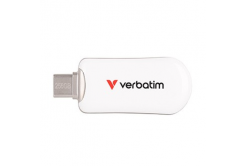 Verbatim USB flash disk, USB C, 256GB, Plectra, bílý, 30230, USB C